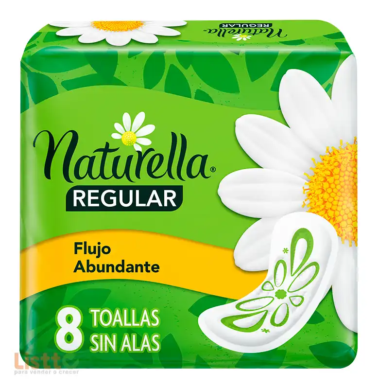 Toalla Sanitaria Naturella Manzanilla sin Alas 8 pz.