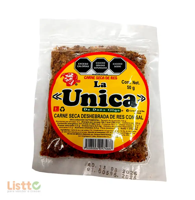 Carne Seca La Única Deshebrada 50 gr.
