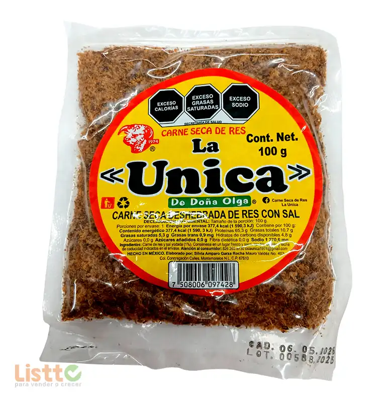 Carne Seca La Única Deshebrada 100 gr.