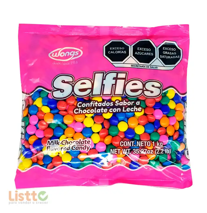 Chocolate Selfies Confitado 1 kg.