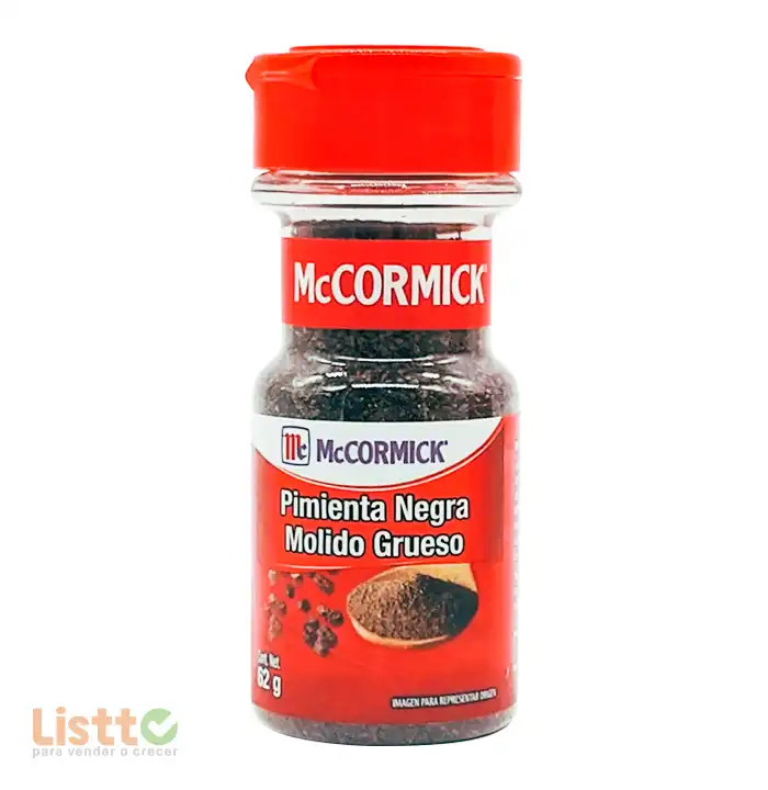 Especia Pimienta Negra Molida Mc Cormick 62 gr.