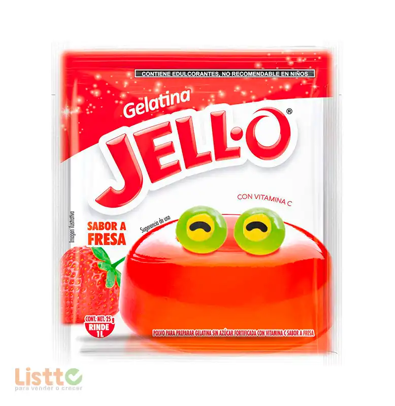 Gelatina Jell-O Fresa 25 gr.