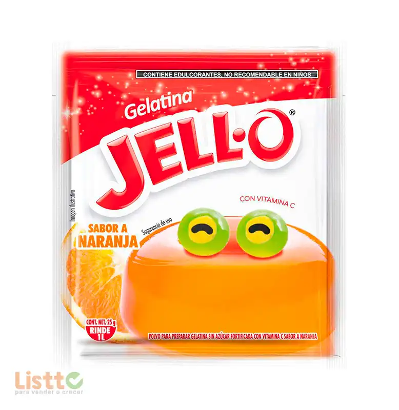 Gelatina Jell-O Naranja 25 Gr.