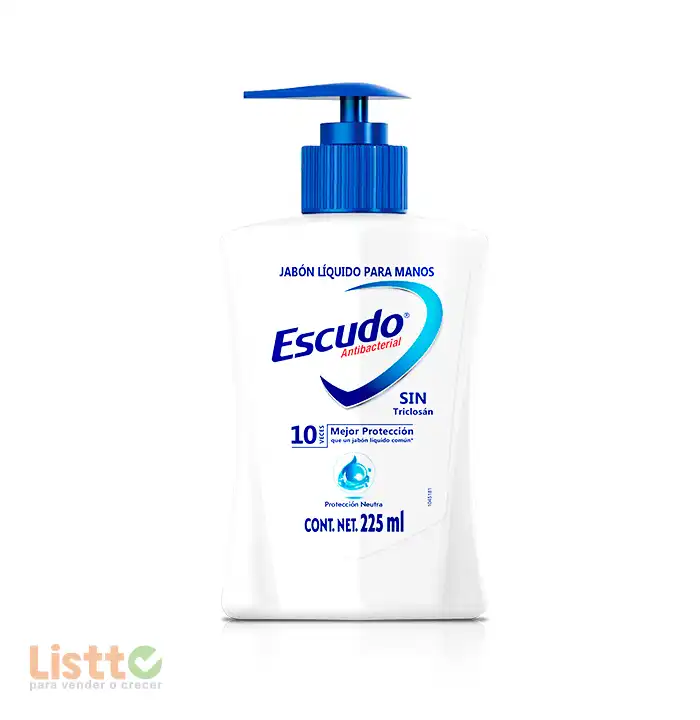 Jabón de Tocador Escudo Blanco Líquido 225 ml.