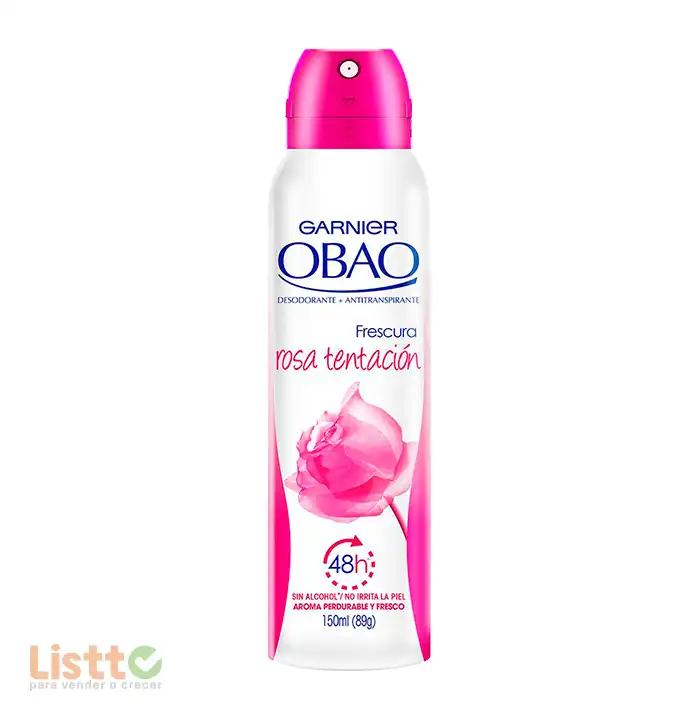 Desodorante Obao Mujer Rosa Tentación Aerosol 150 ml.