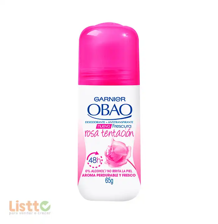 Desodorante Obao Mujer Rosa Tentación Roll On 65 gr.