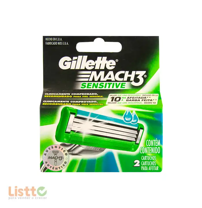 Cartucho Gillette Mach3 Sensitive 2 pz.