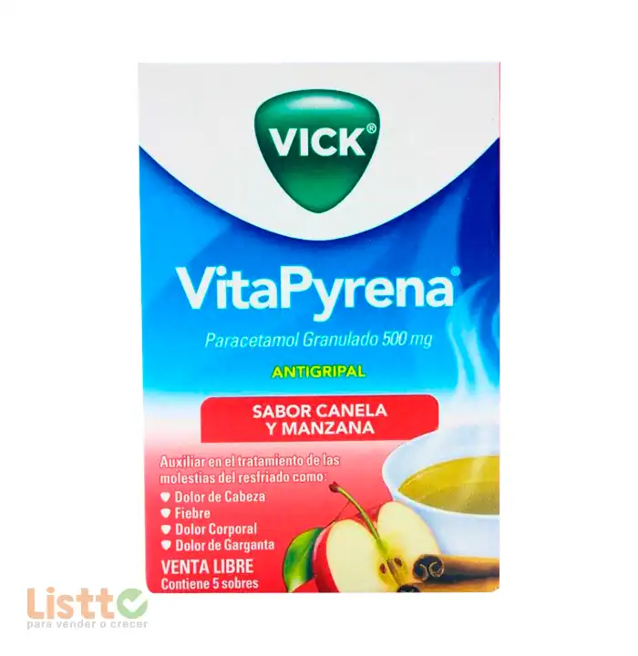 vick Pyrena Manzana Canela 5 Sobres