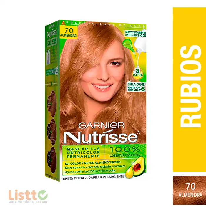 Tinte Nutrisse Rubio Almendra Número 70 pz.