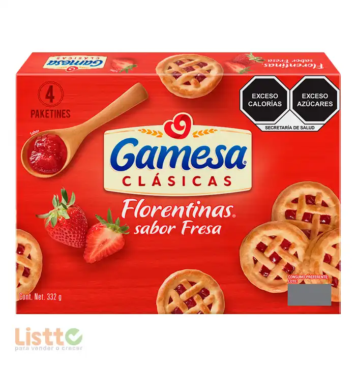 Galletas Gamesa Florentinas Fresa 332 gr.