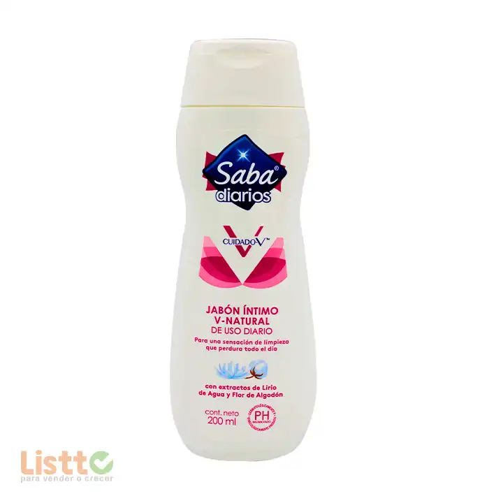 Jabón de Tocador Saba Intimo Natural Líquido 200 Ml.