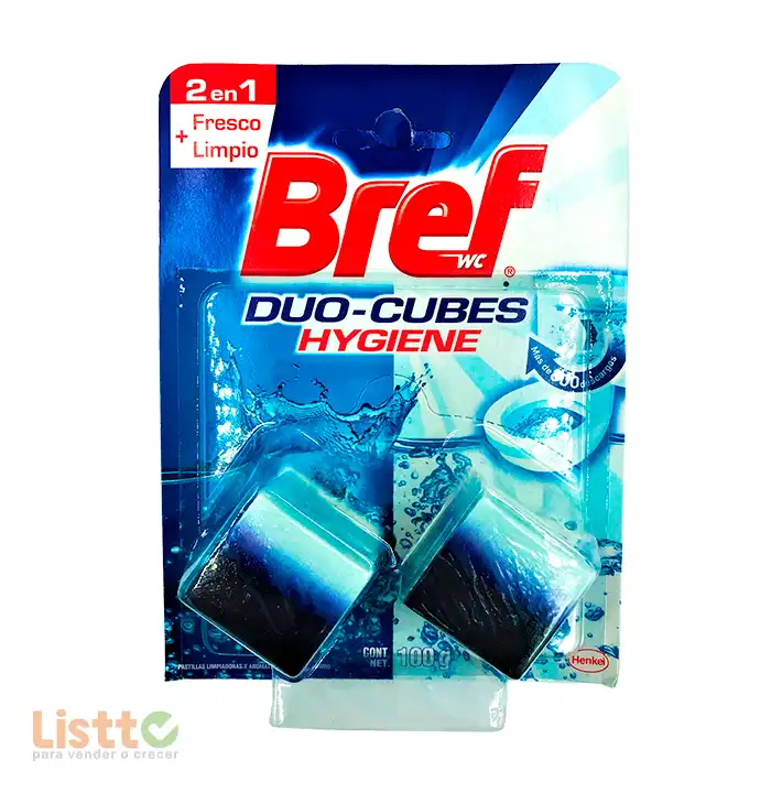 Pastilla Sanitaria Bref Dúo Cubes Hygiene 2/50 gr.