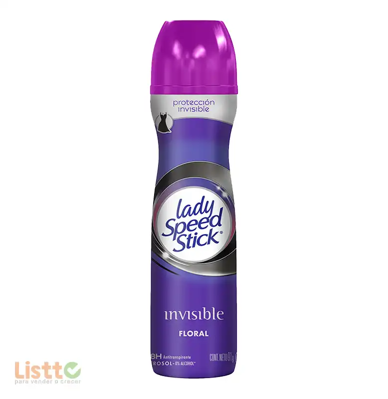 Desodorante Lady Speed Stick Floral Invisible Spray 91 gr.