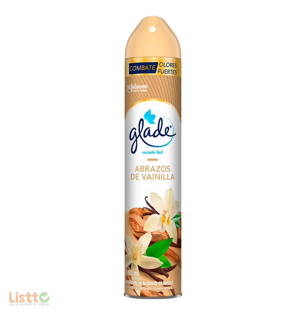 Aromatizante Glade Abrazos de Vainilla 400 ml.