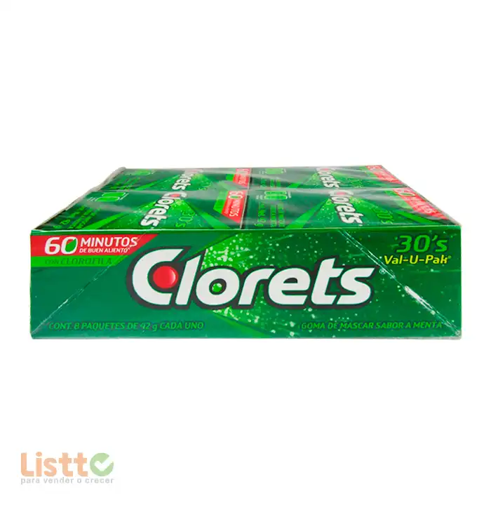 Chicle Clorets Valu Pack 30 Pz.