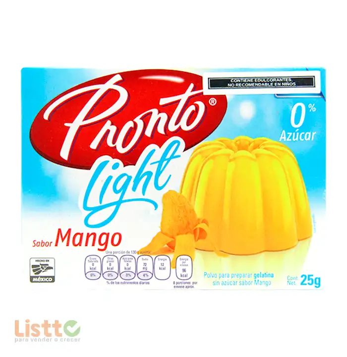 Gelatina Pronto Mango Light 25 gr.