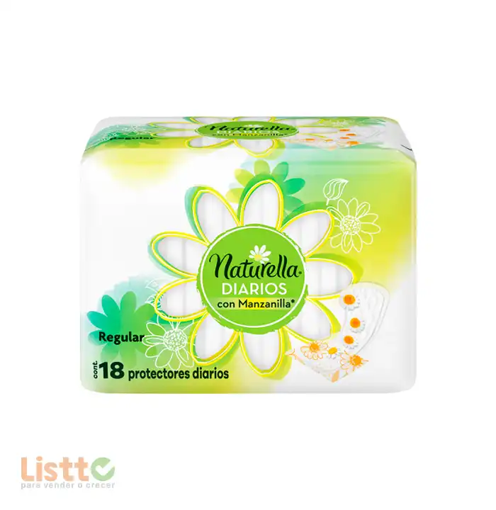 Toalla Panty Protector Naturella Manzanilla Diarios 18 pz.