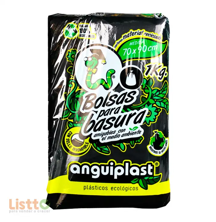 Bolsa para Basura Anguiplast Negra 70x90 1 kg.