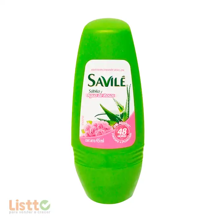 Desodorante Savilé Agua de Rosas Roll On 45 ml.