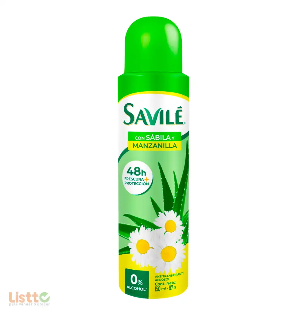 Desodorante Savilé Manzanilla Aerosol 150 ml.