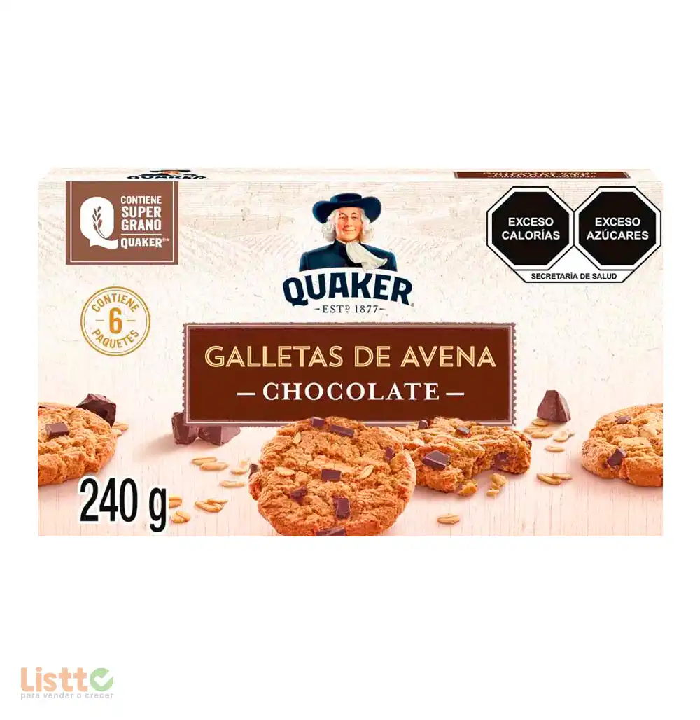 Galletas Quaker Avena Chocolate 240 gr.