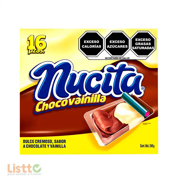 Dulce Nucita Chocolate y Vainilla 16 pz.