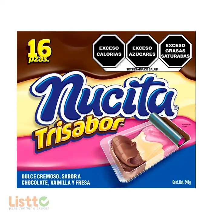 Dulce Nucita Trisabor Napolitana 16 pz.