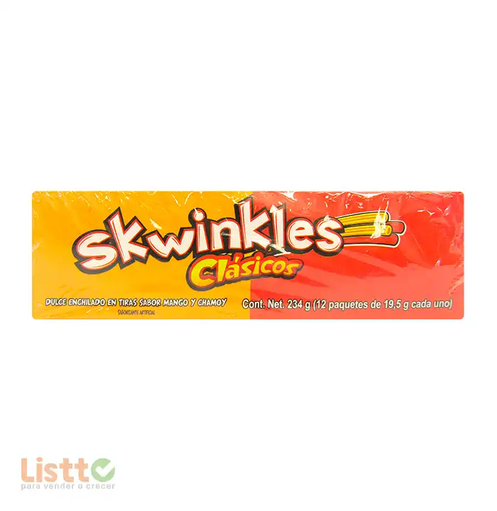 dulce Skwinkles Clasicos Mango Chamoy 12 Pz.