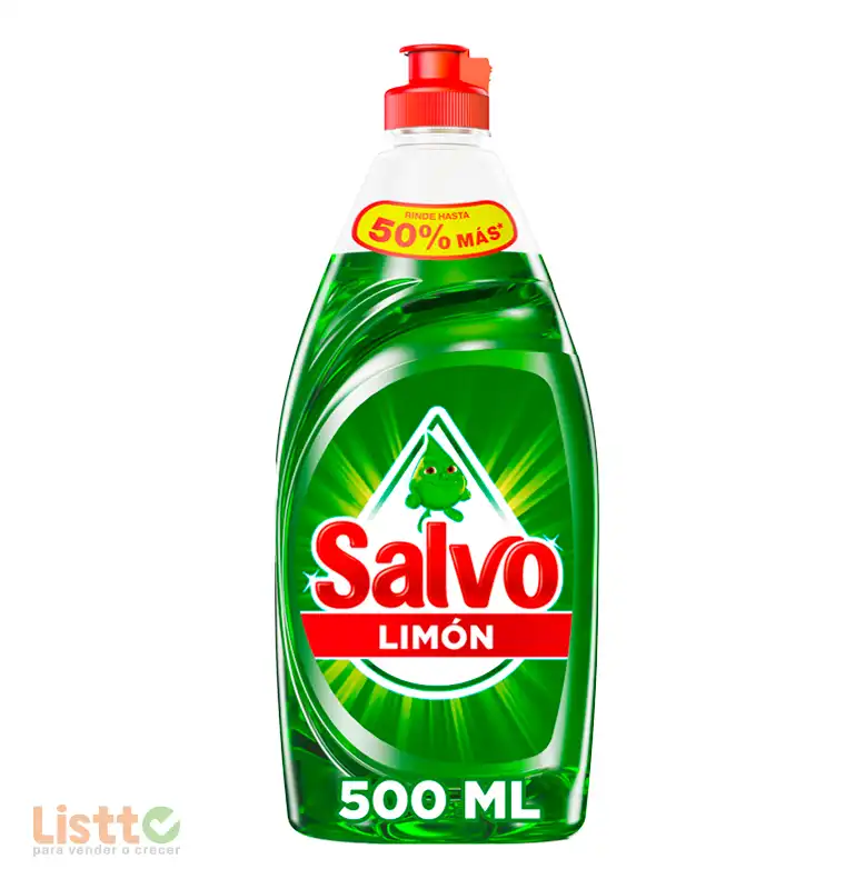 Detergente Salvo Limón Líquido 500 ml.