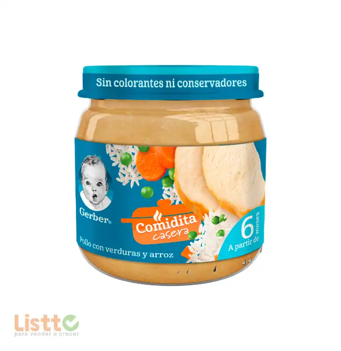 Gerber Colado Verduras con Pollo y Pasta Etapa 2 113 gr.