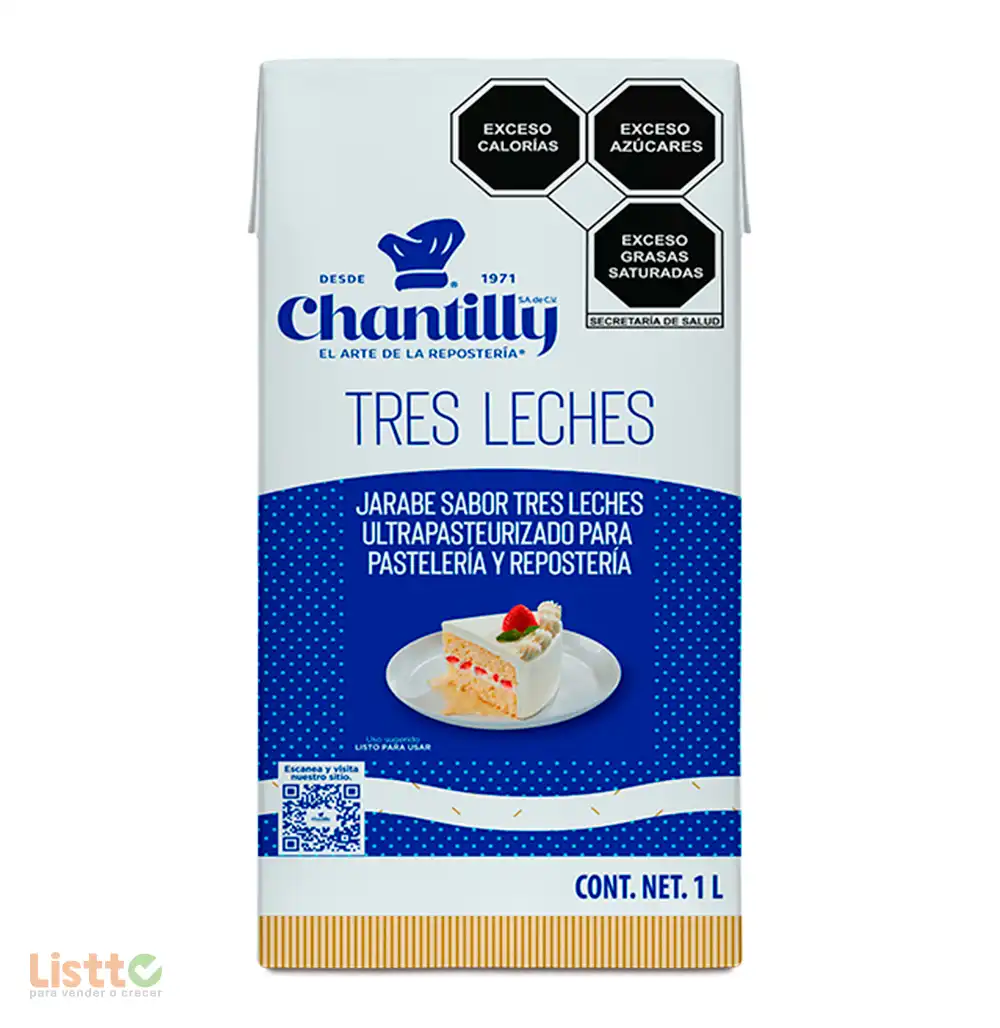 Jarabe Chantilly 3 Leches 1 Lt.