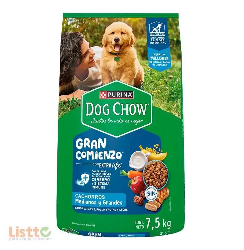 Dog Chow Alimento seco cachorros medianos y grandes, bulto 7.5 Kg