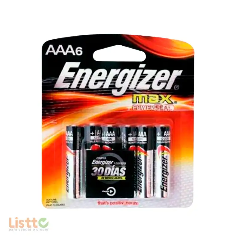 Bateria Energizer Max AAA Tira 6 pz.