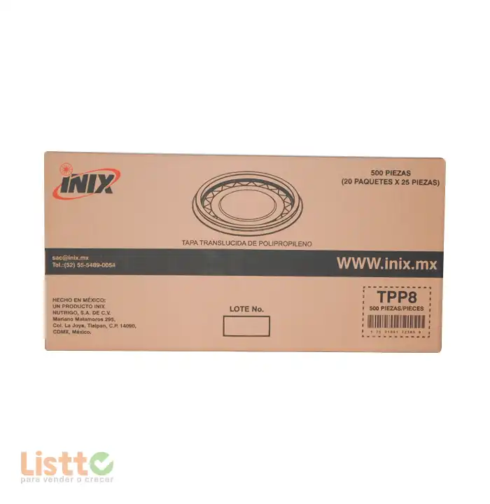 Tapa Plástico Inix Tp-P8 25 pz.