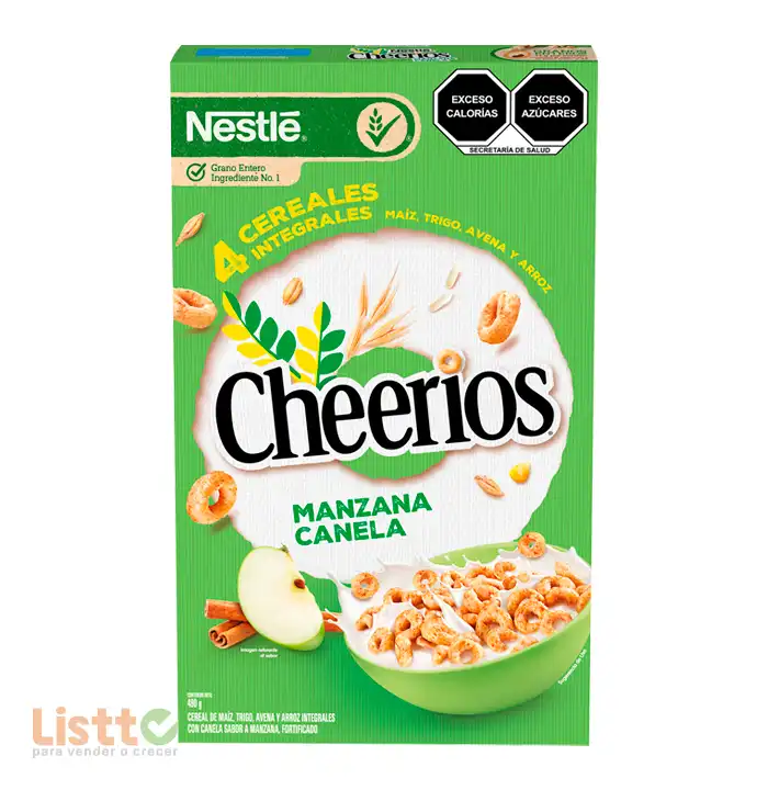 Cereal Nestlé Cheerios Manzana Canela 480 gr.