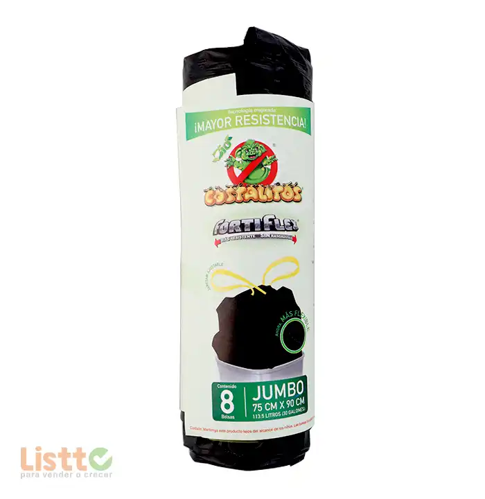Bolsa para Basura Costalitos Jumbo Rollo 8 pz.