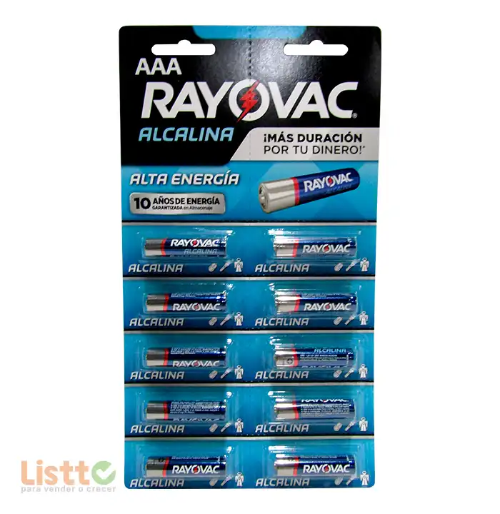 Bateria Rayovac AAA Tira 10 Pz.