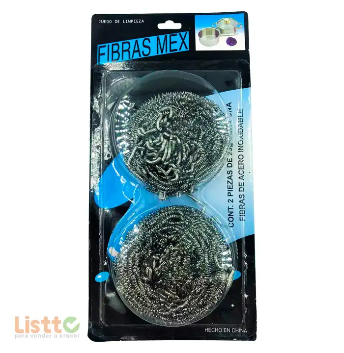 Fibra de Acero Inoxidable 2 pz.