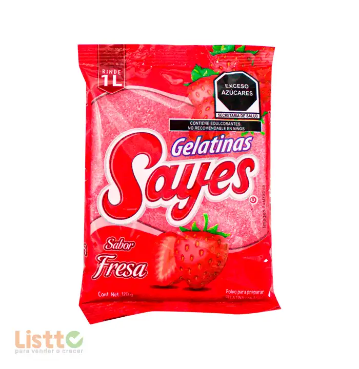 Gelatina Sayes Fresa 120 gr.