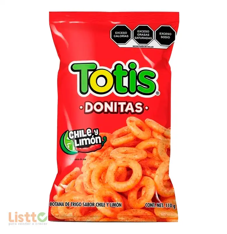 Frituras Totis Donitas Chile y Limón 110 gr.