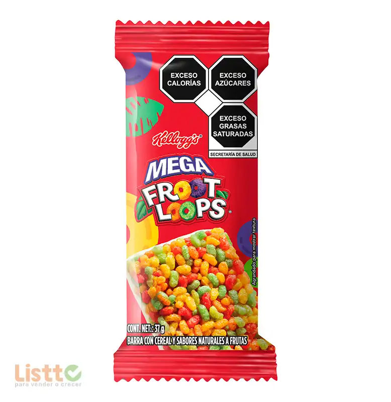 Barra de Cereal Kellogg s mega Froot Loops 34 gr.