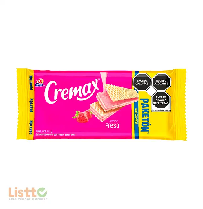 Galletas Gamesa Cremax de Nieve Fresa 213 gr.