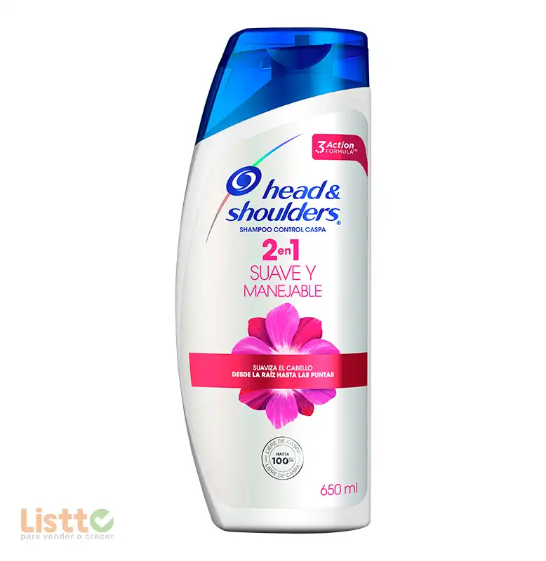 Shampoo Head & Shoulders Suave Manejable 2 en 1 650 ml.