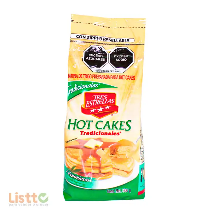 Harina para Hot Cakes Tres Estrellas 500 gr.