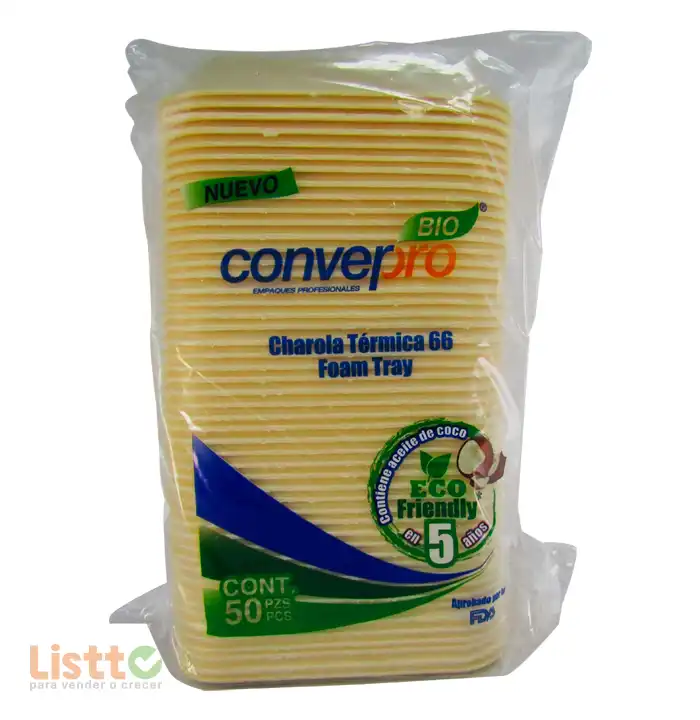 Charola Térmica Converpro Bio Número 66 50 pz.