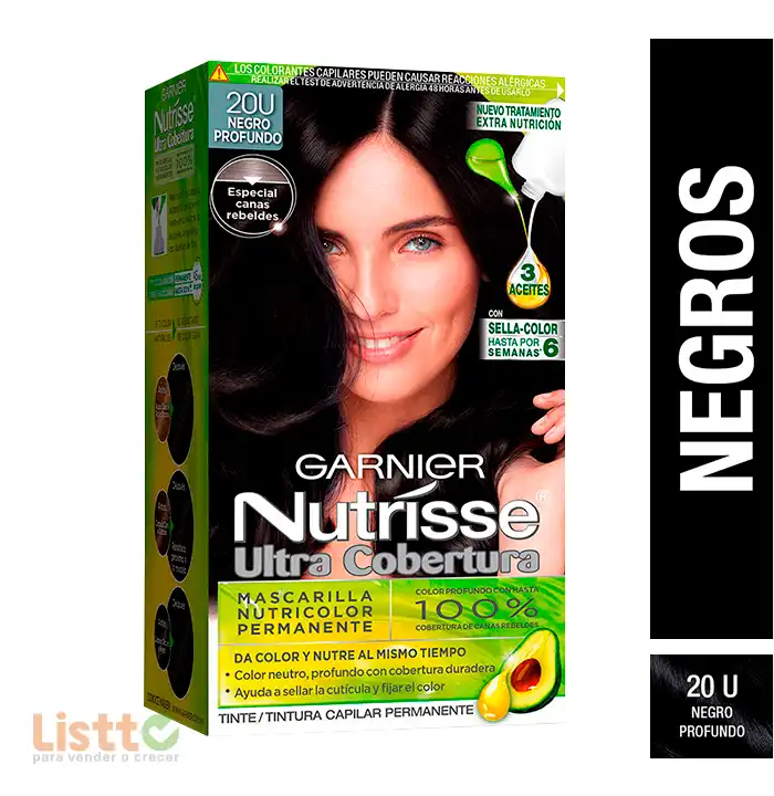 Tinte Nutrisse Negro Claro Profundo Número 20 pz.
