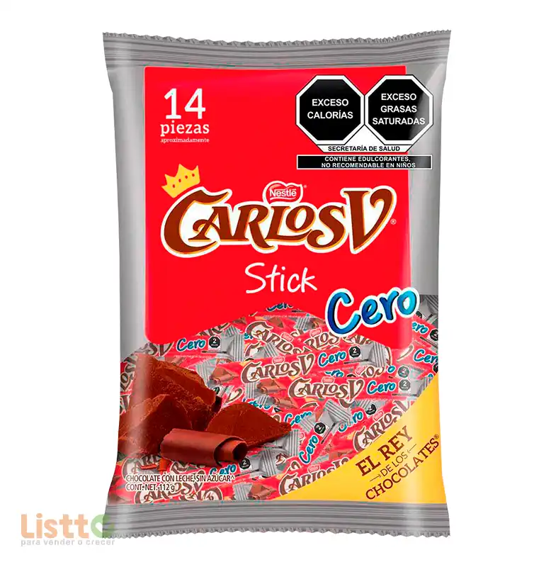 Chocolate Carlos V Sin Azúcar Stick 14/8 gr.