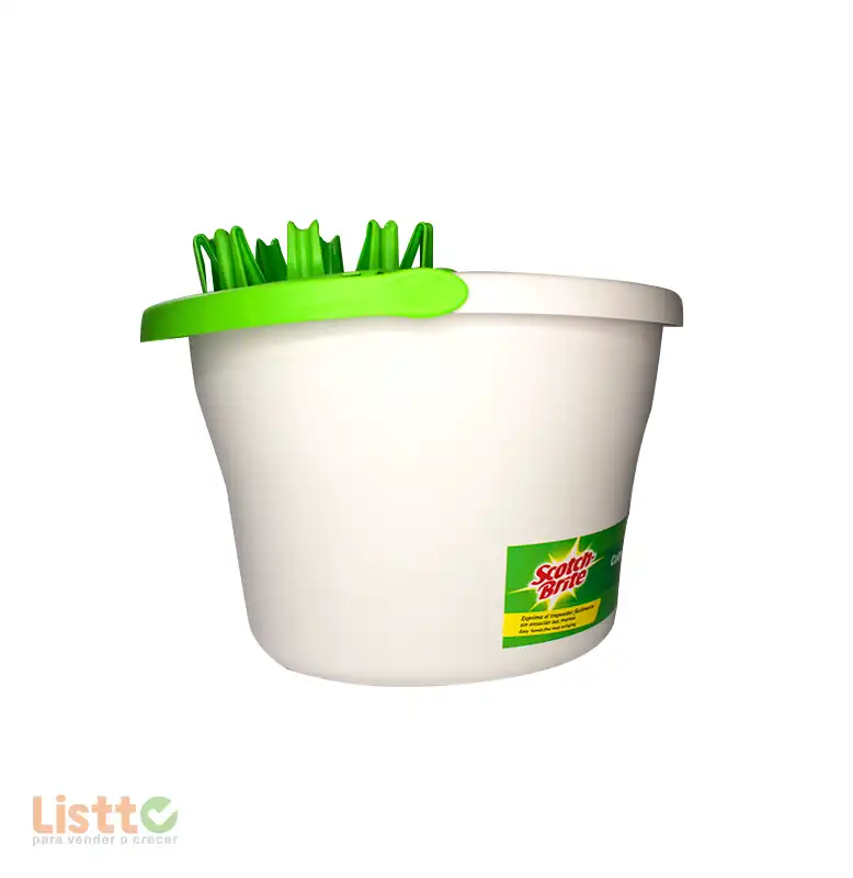 Cubeta Plástico Scotch Brite con Exprimidor pz.
