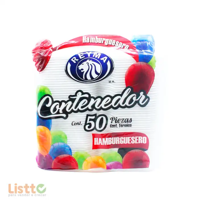 Contenedor Térmico Reyma para Hamburguesa 50 pz.