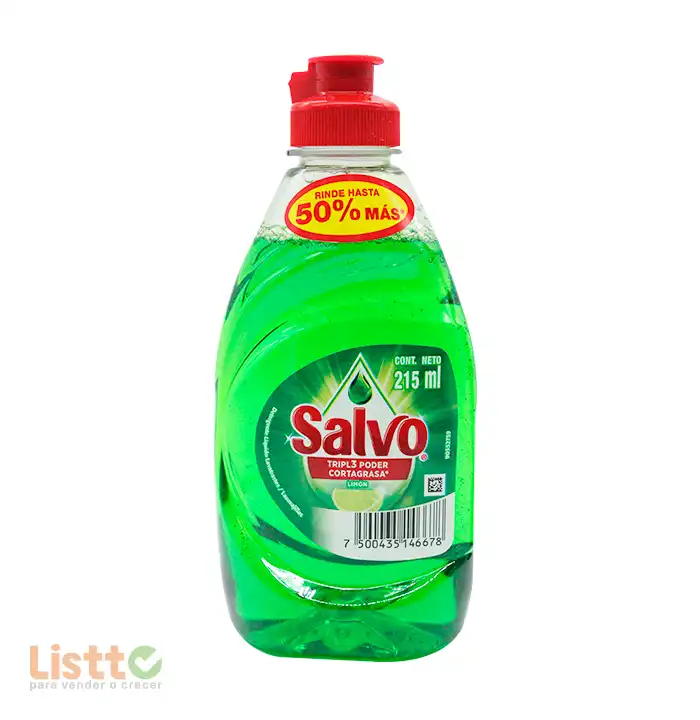 Detergente Salvo Limón Líquido 215 ml.
